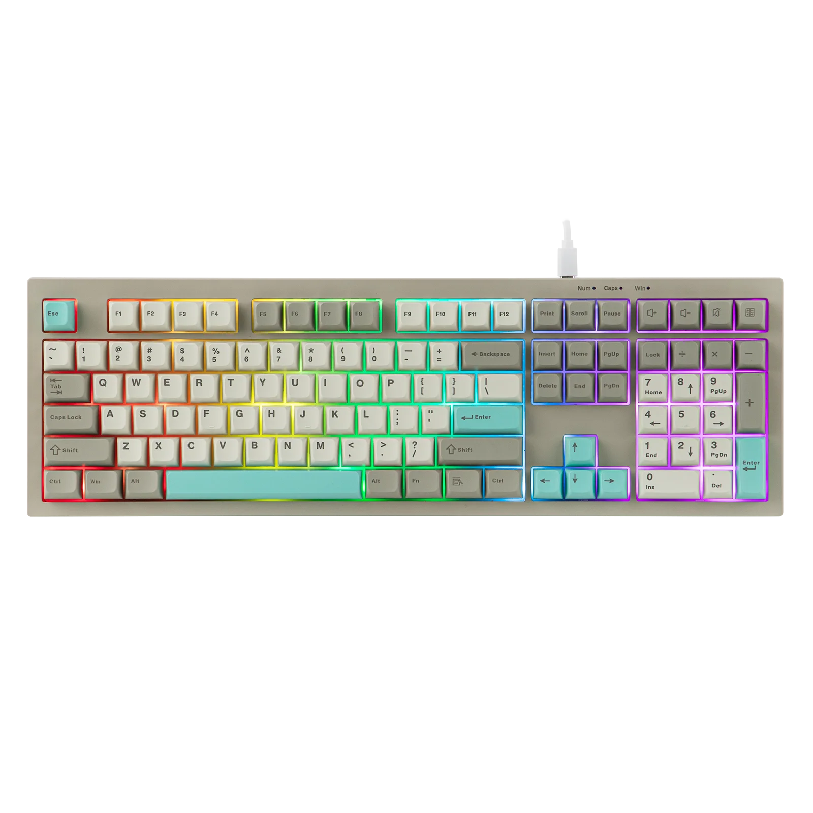 AULA S102 Wired Only Full Size Layout Silent Membrane Gaming Keyboard with Number Pad & Creamy Silicone Structure