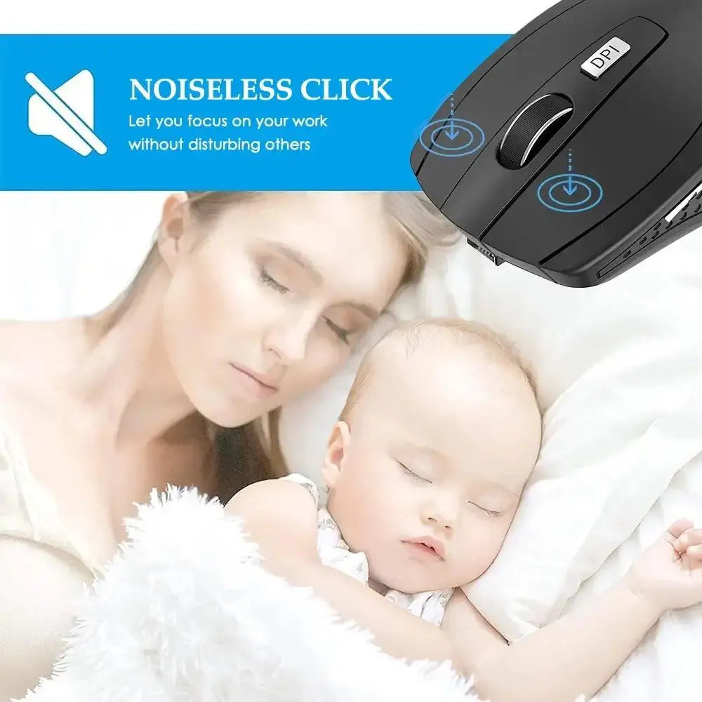 Wireless Mouse Silent Mouse 2.4GHz Portable Mobile Optical Office Mouse Adjustable 1600DPI Levels For Notebook PC Laptop Macbook