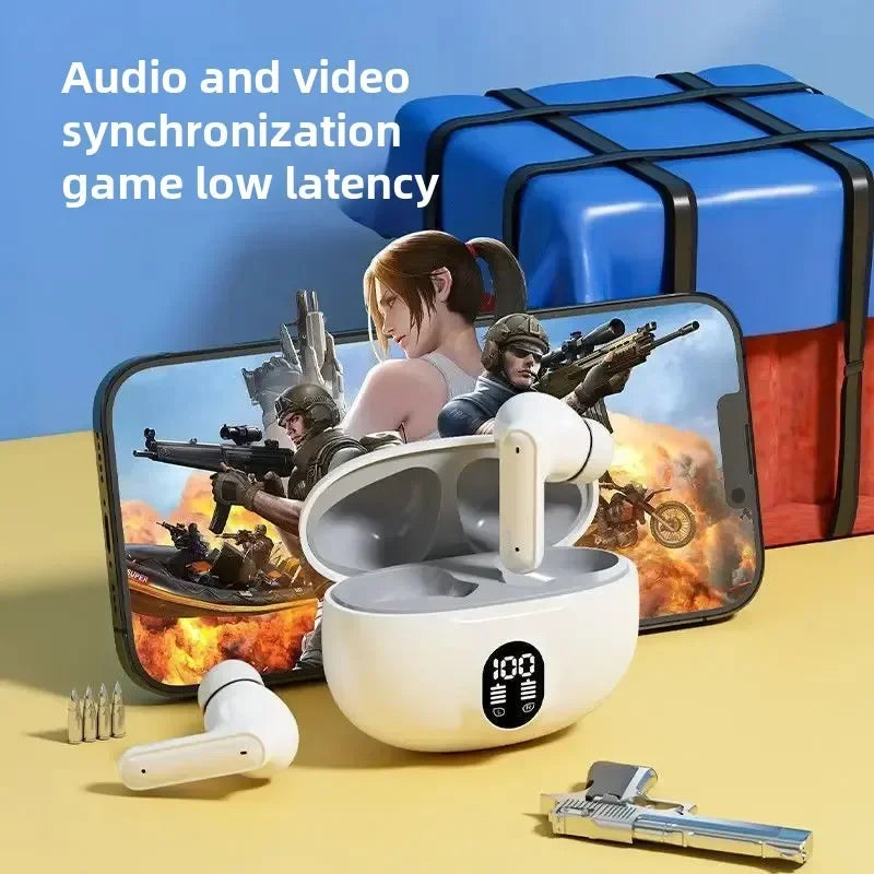 TWS Wireless Headphones Game Bluetooth Headphones with Microphone Noise Reduction High Fidelity for smartphones