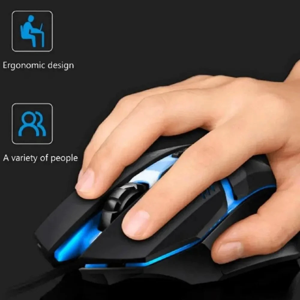 LED Luminous High-quality Ergonomic Gaming Mouse 4-button USB Wired Gaming Mouse for Desktop Laptop Office Computer Gaming Mouse