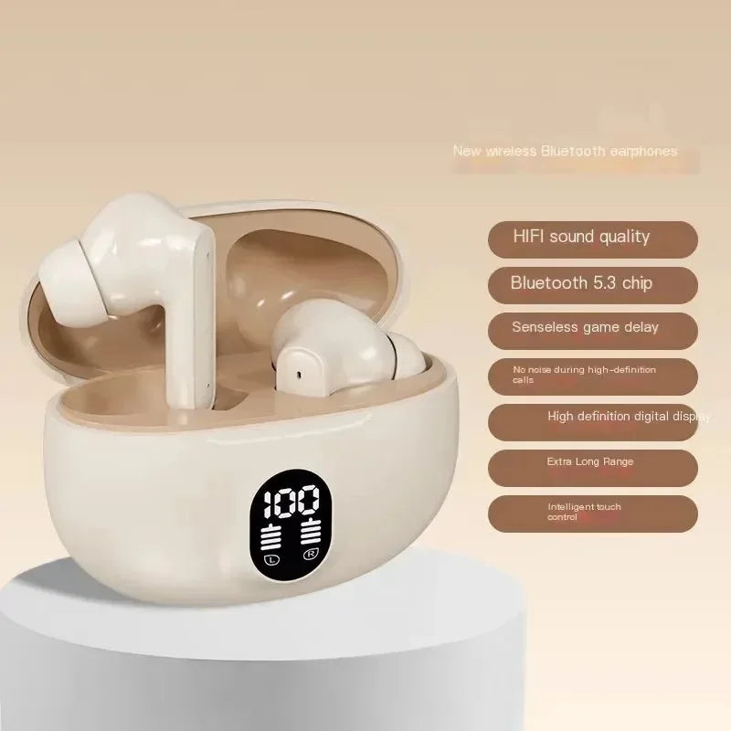 TWS Wireless Headphones Game Bluetooth Headphones with Microphone Noise Reduction High Fidelity for smartphones