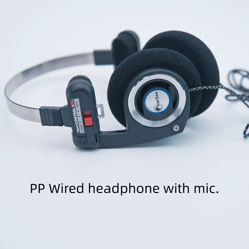 Farsoo PP wired protable pro headphone with microphone foldable retro hifi deep bass headset 3.5mm plug for PC Ipad phones