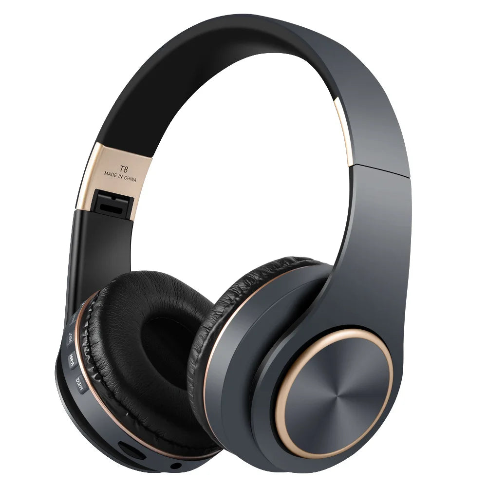 Over-ear Wireless Headphones Bluetooth 5.3 HiFi Stereo Low Latency Noise-canceling Headset Gaming Earphones with ENC Micphone