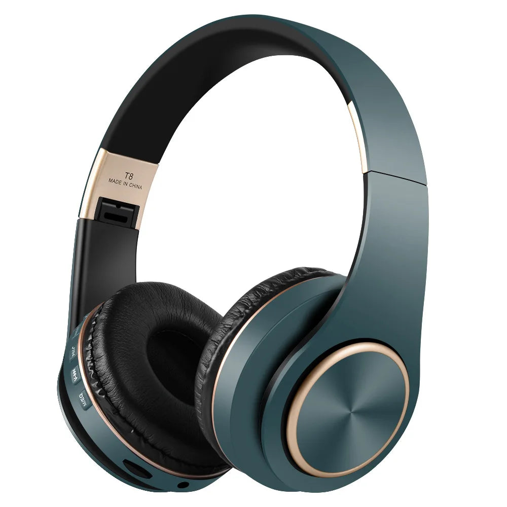 Over-ear Wireless Headphones Bluetooth 5.3 HiFi Stereo Low Latency Noise-canceling Headset Gaming Earphones with ENC Micphone